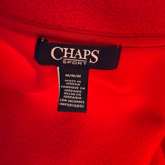 Chaps Sport red sleeveless zip up fleece vest women's size medium - Picture 6 of 8